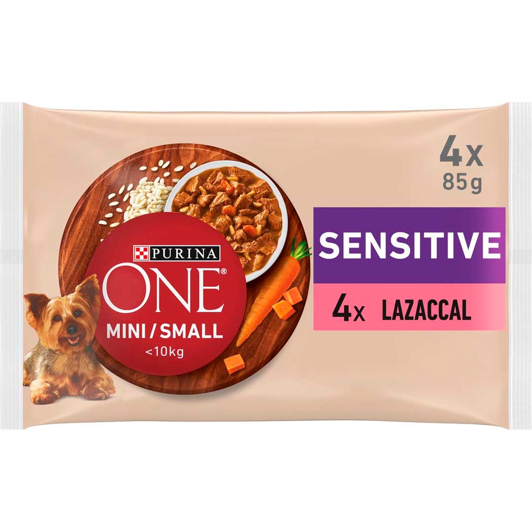 Purina ONE Mini Sensitive nedves kutyaeledel lazac Purina
